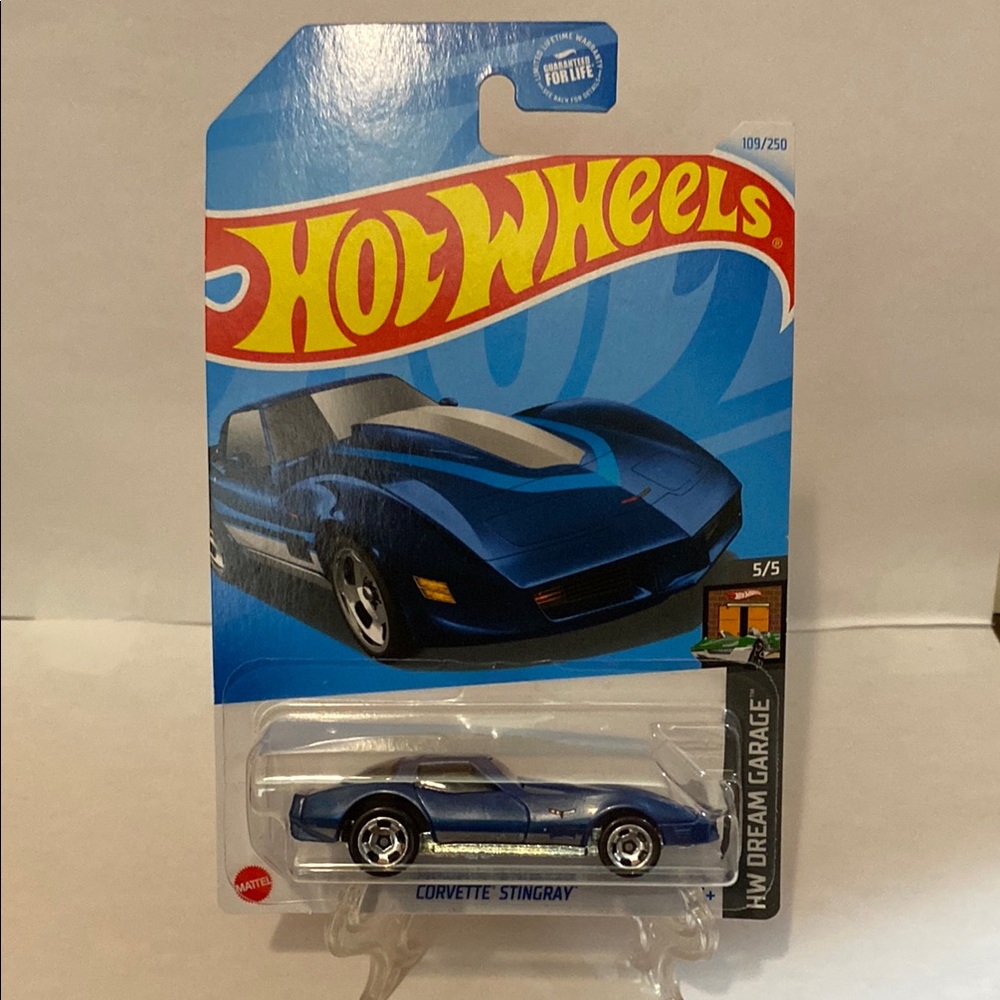 Blue Corvette Racing Car